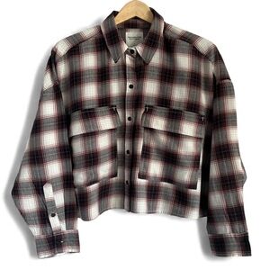 Abercrombie & Fitch Plaid Button Down Shirt - Red and Black